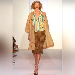 MARNI striped cotton skirt. Size 46.